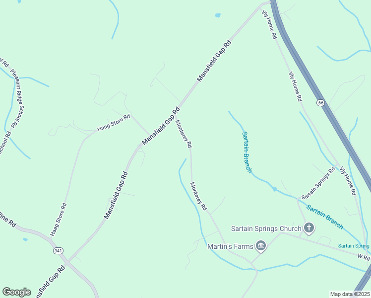 map of restaurants, bars, coffee shops, grocery stores, and more near 2143 Monterey Road in Jefferson County