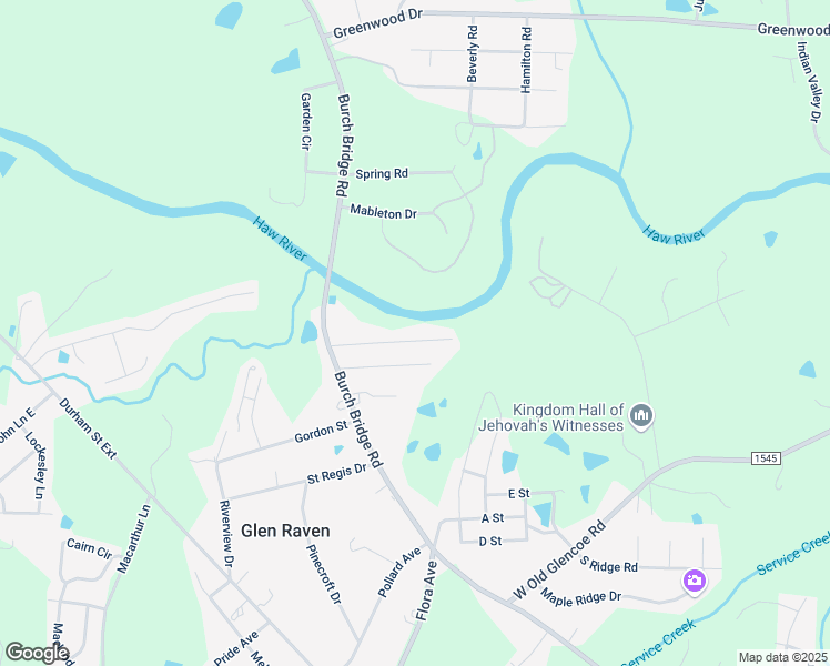 map of restaurants, bars, coffee shops, grocery stores, and more near 1111 North Riverview Drive in Burlington
