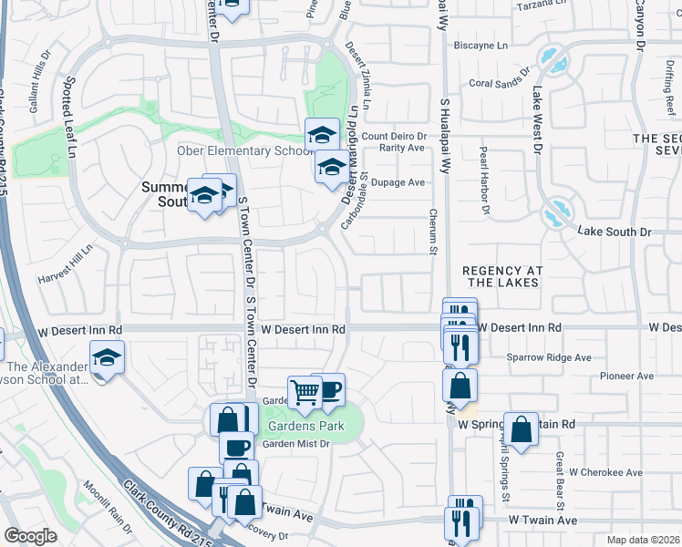 map of restaurants, bars, coffee shops, grocery stores, and more near 3224 River Glorious Lane in Las Vegas