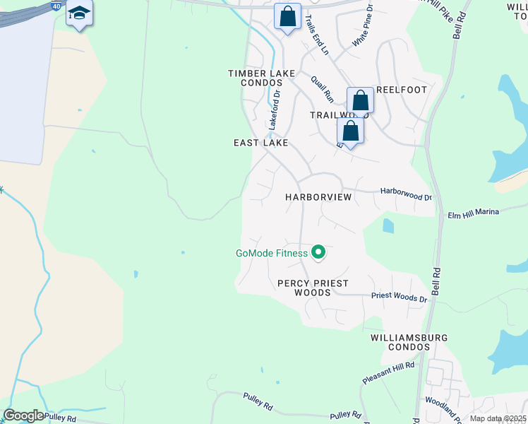 map of restaurants, bars, coffee shops, grocery stores, and more near 209 Harbor Hill Court in Nashville