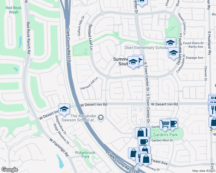 map of restaurants, bars, coffee shops, grocery stores, and more near 3195 Wisteria Tree Street in Las Vegas
