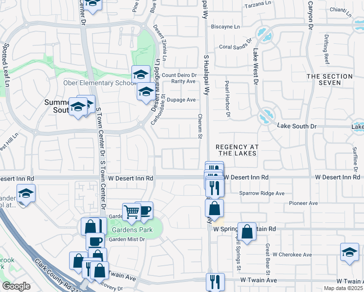 map of restaurants, bars, coffee shops, grocery stores, and more near 10246 Spider Rock Avenue in Las Vegas