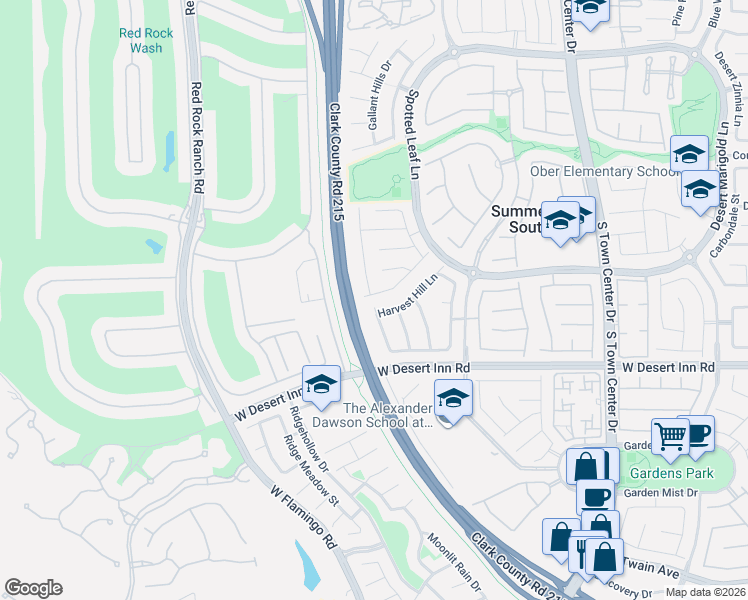 map of restaurants, bars, coffee shops, grocery stores, and more near 11085 Turlington Lane in Las Vegas