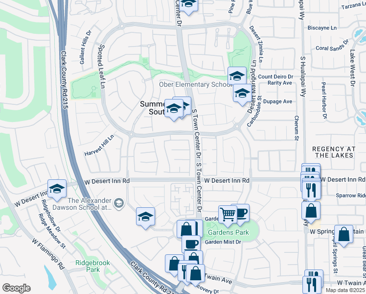 map of restaurants, bars, coffee shops, grocery stores, and more near 10672 Warrior Ct in Las Vegas