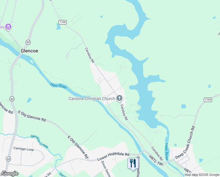 map of restaurants, bars, coffee shops, grocery stores, and more near in Alamance County