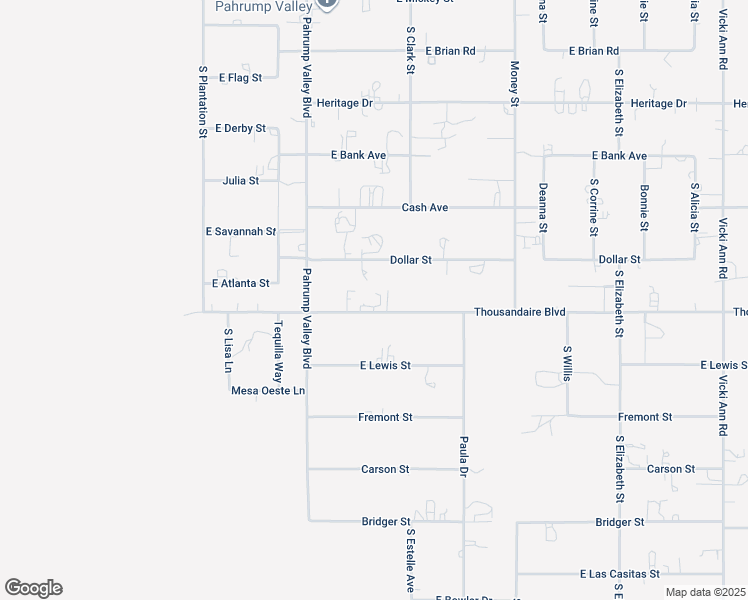 map of restaurants, bars, coffee shops, grocery stores, and more near 1160 Thousandaire Boulevard in Pahrump