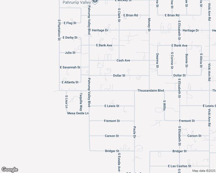 map of restaurants, bars, coffee shops, grocery stores, and more near 1160 Thousandaire Boulevard in Pahrump