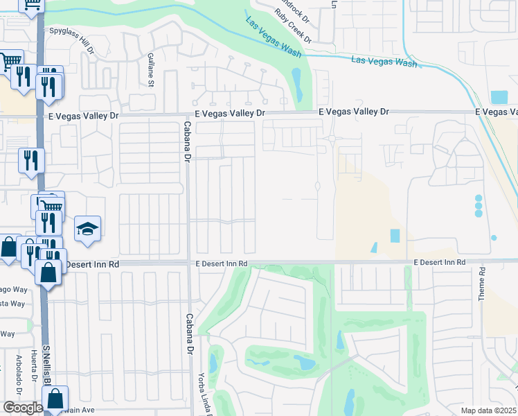 map of restaurants, bars, coffee shops, grocery stores, and more near 3140 Gavilan Lane in Las Vegas