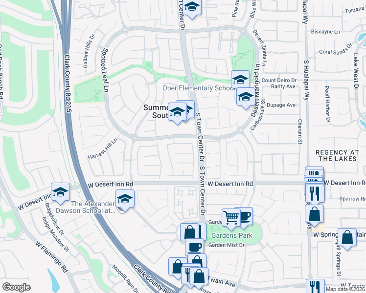 map of restaurants, bars, coffee shops, grocery stores, and more near 10672 Warrior Court in Las Vegas