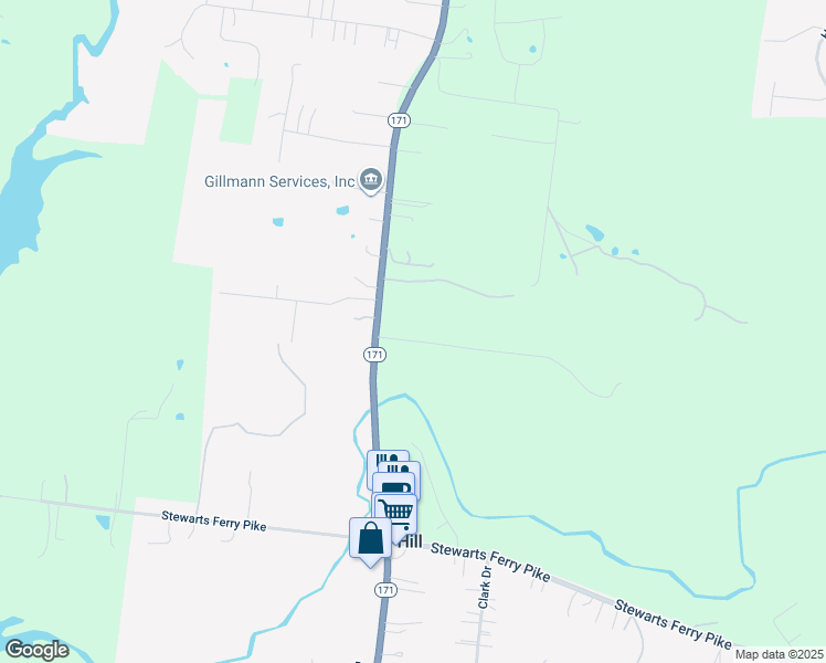map of restaurants, bars, coffee shops, grocery stores, and more near 2791 South Mount Juliet Road in Mt. Juliet