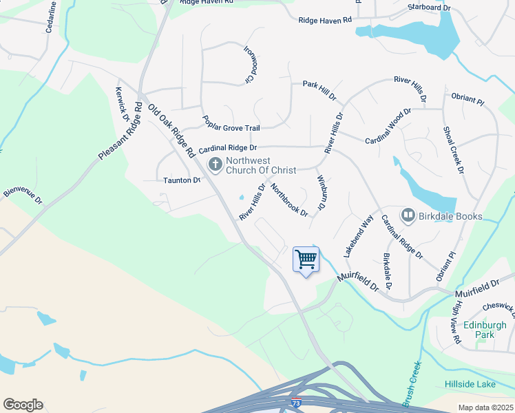 map of restaurants, bars, coffee shops, grocery stores, and more near 6813 River Hills Drive in Greensboro