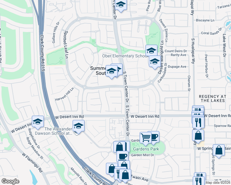 map of restaurants, bars, coffee shops, grocery stores, and more near 10672 Warrior Court in Las Vegas