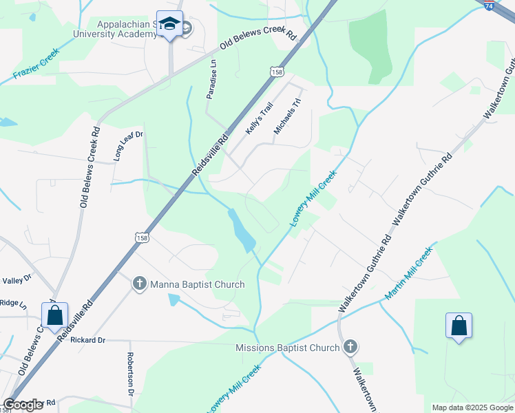 map of restaurants, bars, coffee shops, grocery stores, and more near 492 Spring Lake Farm Circle in Winston-Salem