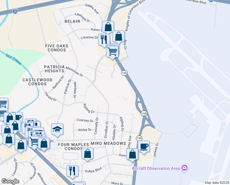 map of restaurants, bars, coffee shops, grocery stores, and more near 106 Massman Drive in Nashville