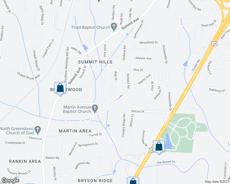 map of restaurants, bars, coffee shops, grocery stores, and more near 2211 Matthew Oaks Court in Greensboro