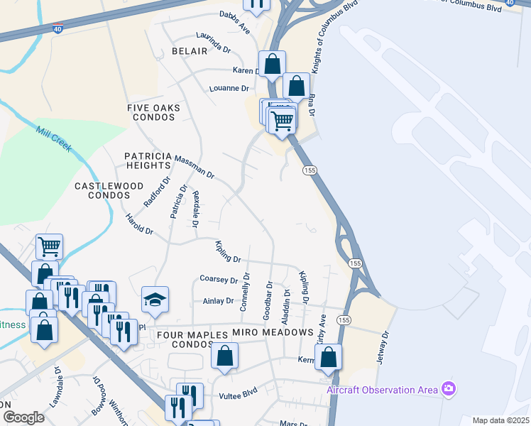 map of restaurants, bars, coffee shops, grocery stores, and more near 175 Massman Manor Drive in Nashville
