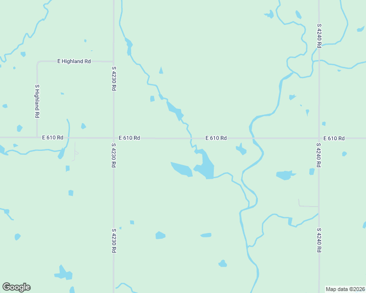 map of restaurants, bars, coffee shops, grocery stores, and more near 20412 East 610 Road in Inola