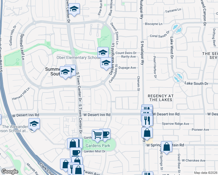 map of restaurants, bars, coffee shops, grocery stores, and more near 3213 Carbondale Street in Las Vegas