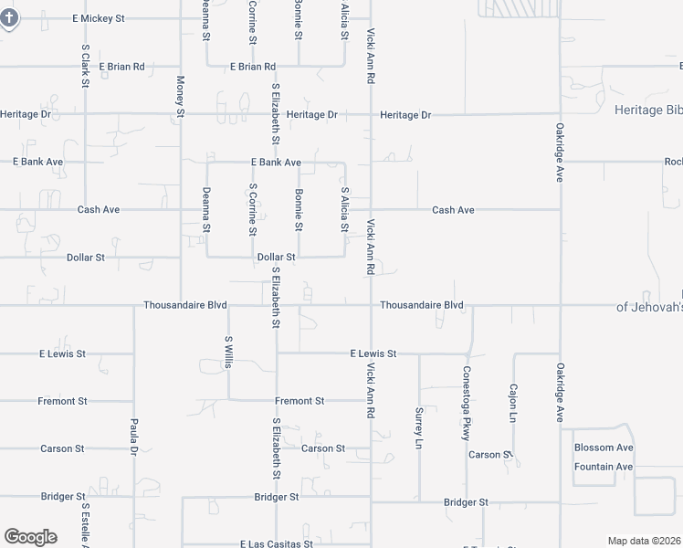 map of restaurants, bars, coffee shops, grocery stores, and more near 1891 Dollar Street in Pahrump