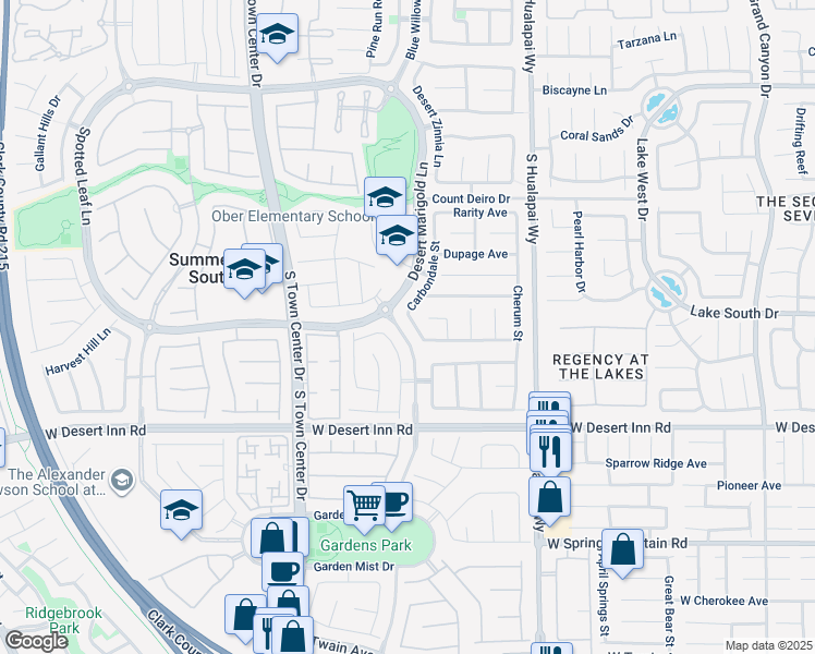 map of restaurants, bars, coffee shops, grocery stores, and more near 3213 Carbondale Street in Las Vegas