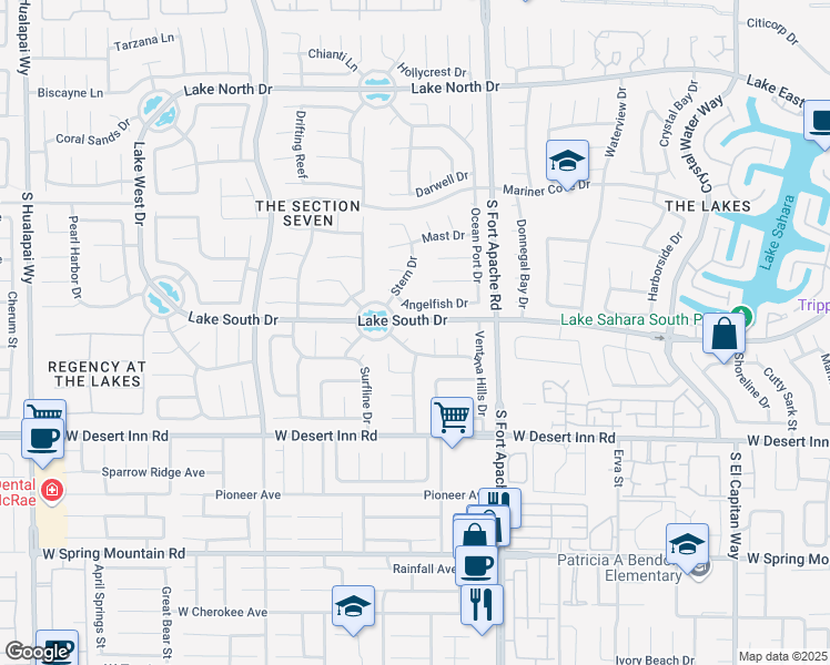 map of restaurants, bars, coffee shops, grocery stores, and more near 3200 Marina Port Circle in Las Vegas