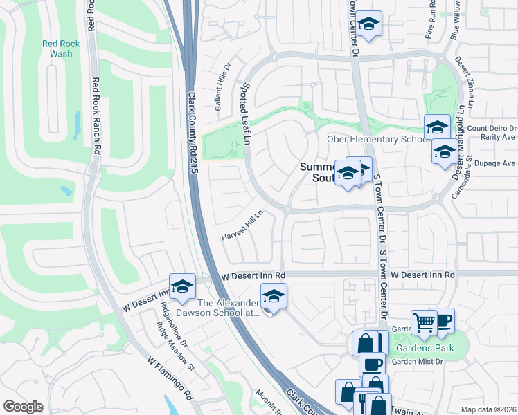 map of restaurants, bars, coffee shops, grocery stores, and more near in Las Vegas