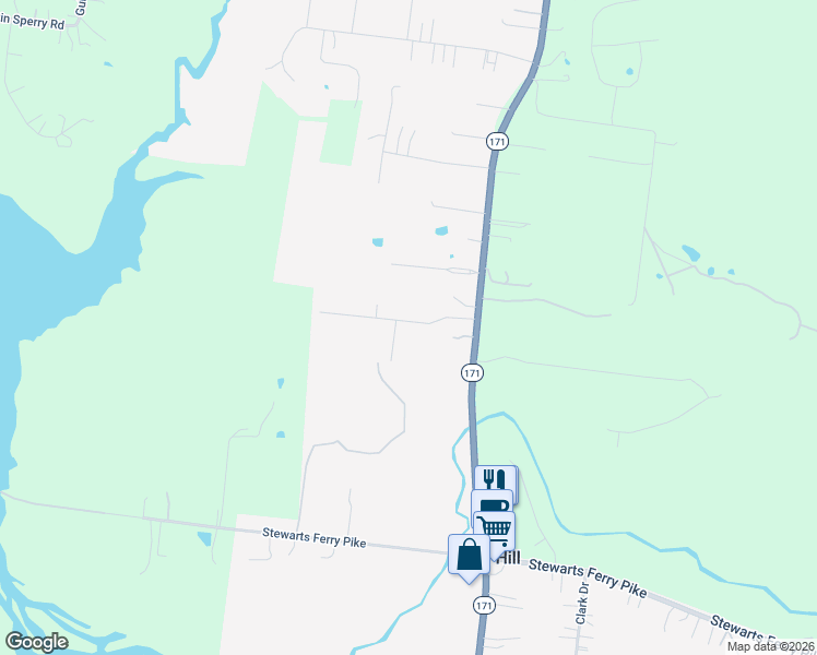 map of restaurants, bars, coffee shops, grocery stores, and more near 2710 South Mount Juliet Road in Mt. Juliet