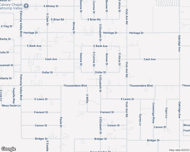 map of restaurants, bars, coffee shops, grocery stores, and more near 1701 Dollar Street in Pahrump