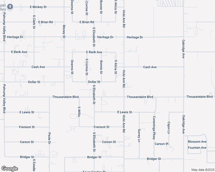 map of restaurants, bars, coffee shops, grocery stores, and more near 1891 Dollar Street in Pahrump