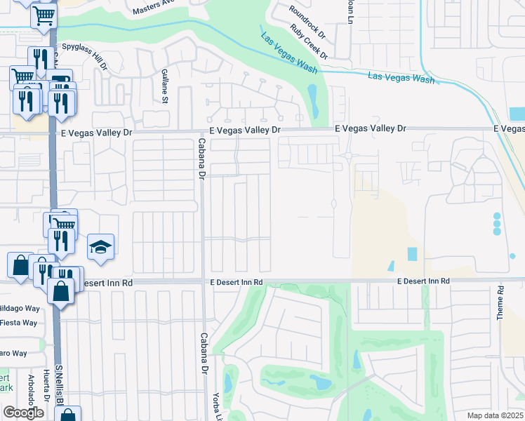 map of restaurants, bars, coffee shops, grocery stores, and more near 3102 Comitan Lane in Las Vegas