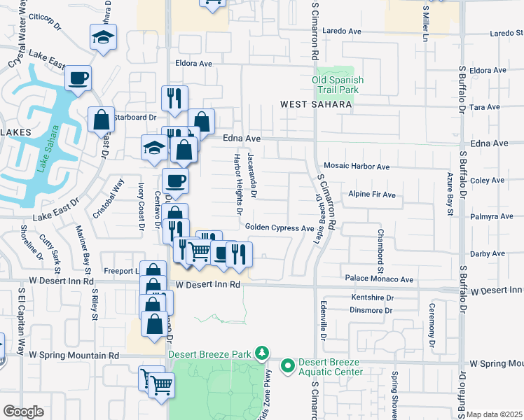 map of restaurants, bars, coffee shops, grocery stores, and more near 8342 Gilded Crown Court in Las Vegas