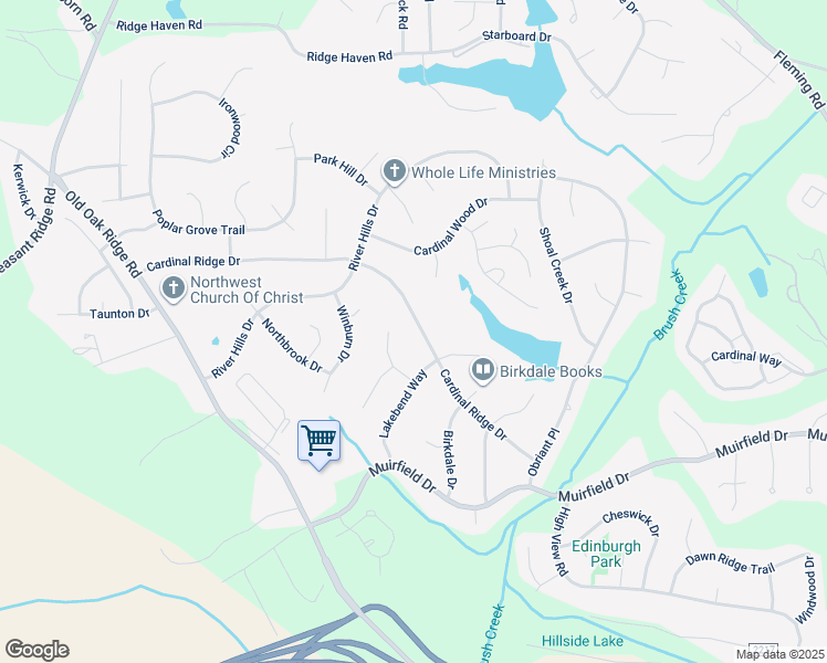 map of restaurants, bars, coffee shops, grocery stores, and more near 3309 Cardinal Ridge Drive in Greensboro