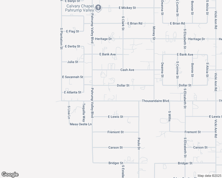map of restaurants, bars, coffee shops, grocery stores, and more near 1141 Dollar Street in Pahrump