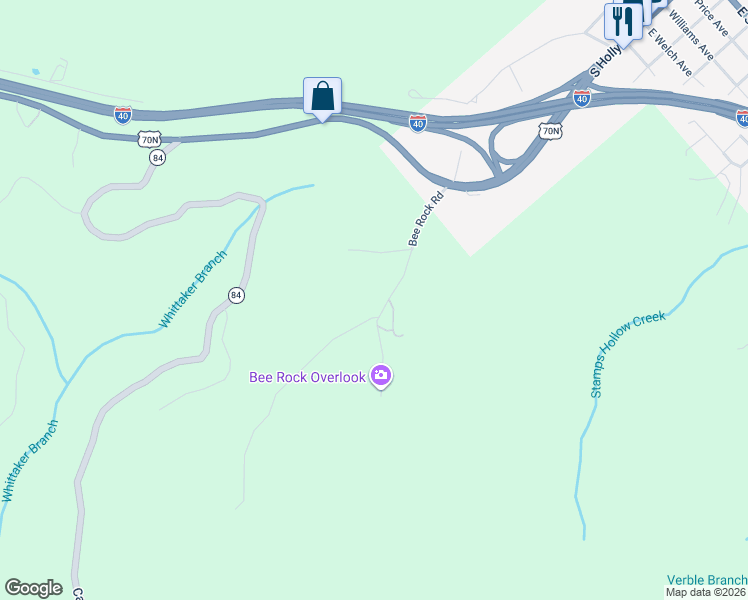 map of restaurants, bars, coffee shops, grocery stores, and more near 1322 Bee Rock Road in Monterey