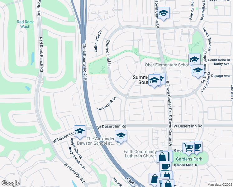 map of restaurants, bars, coffee shops, grocery stores, and more near 10940 Harvest Hill Lane in Las Vegas