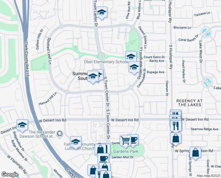 map of restaurants, bars, coffee shops, grocery stores, and more near 10597 Blenheim Avenue in Las Vegas