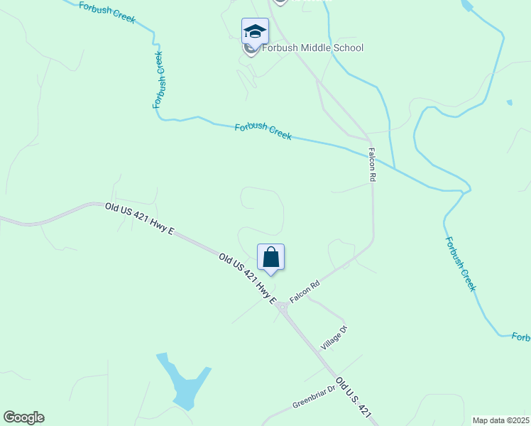 map of restaurants, bars, coffee shops, grocery stores, and more near 2188 Walnut Crossing Run in Yadkinville