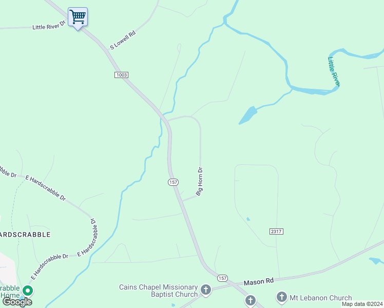 map of restaurants, bars, coffee shops, grocery stores, and more near 7209 Big Horn Drive in Hillsborough