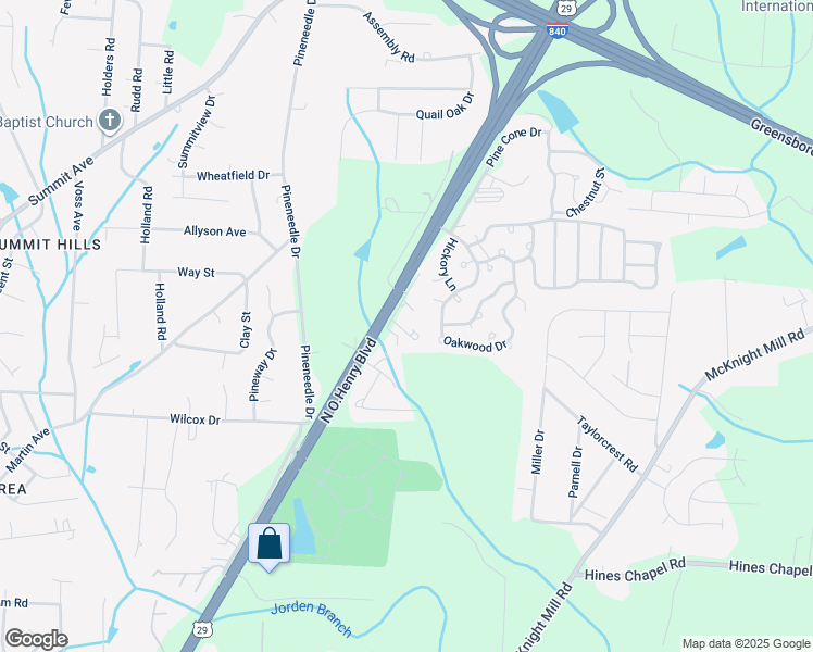 map of restaurants, bars, coffee shops, grocery stores, and more near 3950 U.S. 29 in Greensboro