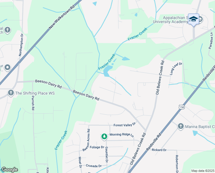 map of restaurants, bars, coffee shops, grocery stores, and more near 3763 Drexel Street in Winston-Salem