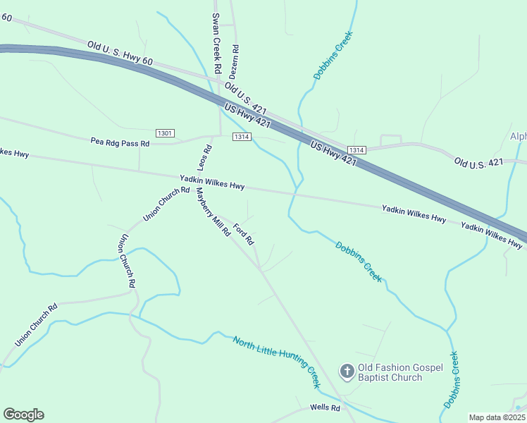 map of restaurants, bars, coffee shops, grocery stores, and more near 6007 Aaron Lane in Hamptonville