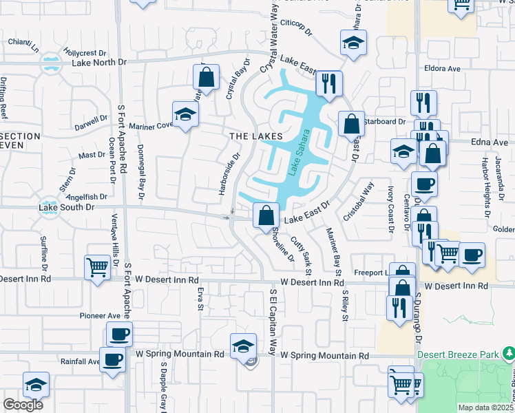 map of restaurants, bars, coffee shops, grocery stores, and more near 8736 Carlitas Joy Court in Las Vegas