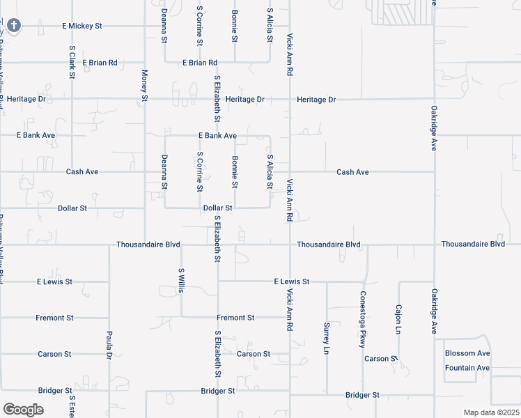 map of restaurants, bars, coffee shops, grocery stores, and more near 1891 Dollar Street in Pahrump