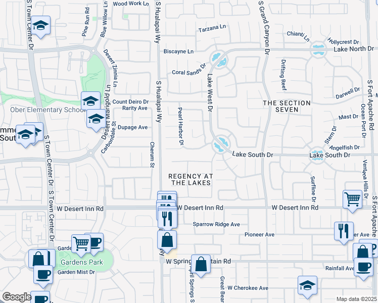 map of restaurants, bars, coffee shops, grocery stores, and more near 9933 Tamarack Landing Way in Las Vegas