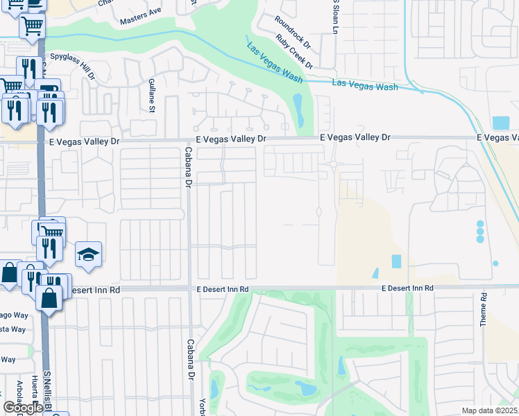 map of restaurants, bars, coffee shops, grocery stores, and more near 3076 Gavilan Lane in Las Vegas