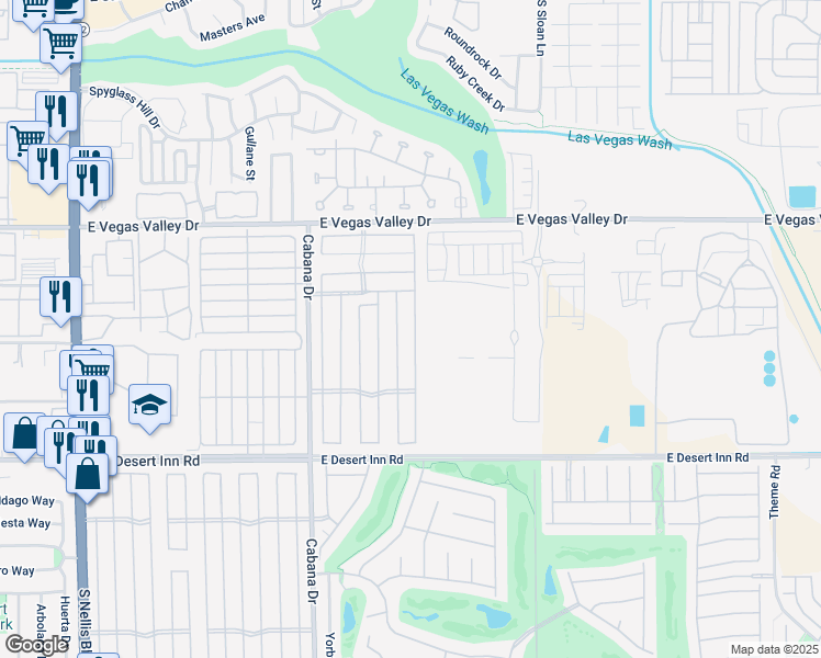 map of restaurants, bars, coffee shops, grocery stores, and more near 3069 Gavilan Lane in Las Vegas
