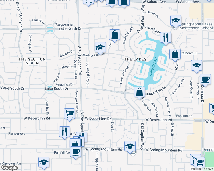 map of restaurants, bars, coffee shops, grocery stores, and more near 3137 Port Side Drive in Las Vegas