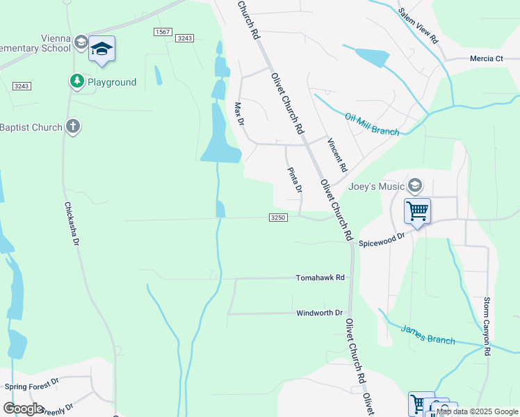map of restaurants, bars, coffee shops, grocery stores, and more near 6021 Santa Maria Drive in Winston-Salem
