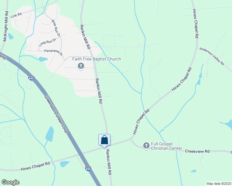 map of restaurants, bars, coffee shops, grocery stores, and more near 1540 Rankin Mill Road in Greensboro