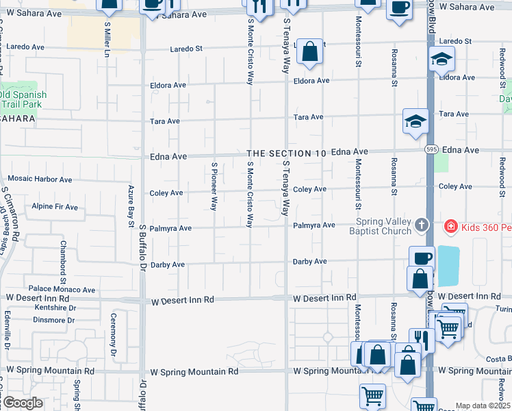 map of restaurants, bars, coffee shops, grocery stores, and more near 7385 Heron Canyon Ct in Las Vegas